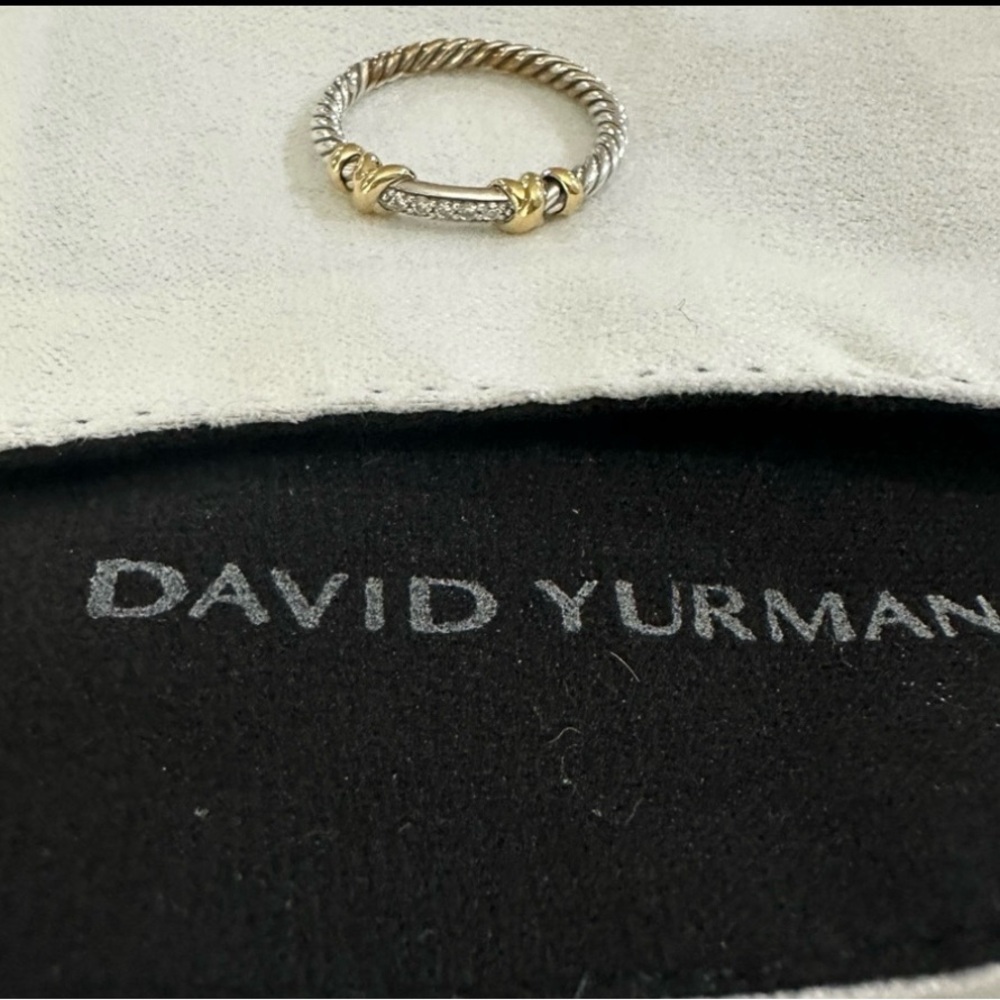 David Yurman Gold and Silver Diamond Ring Very gently used - Picture 4 of 5